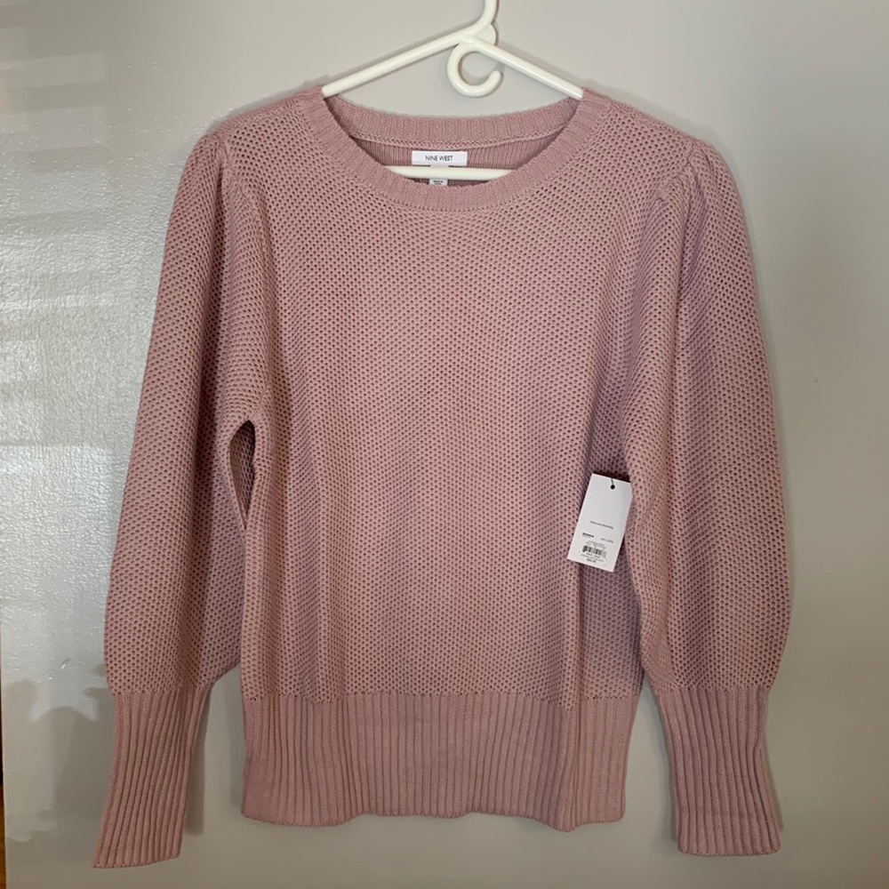 Nine West Women’s Crewneck Balloon Sleeve Sweater